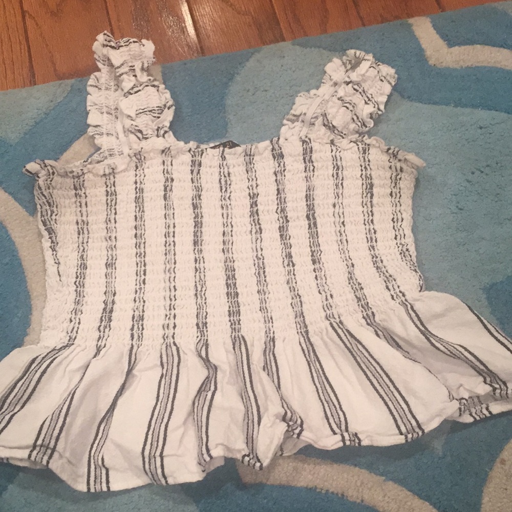 Black and white tube top